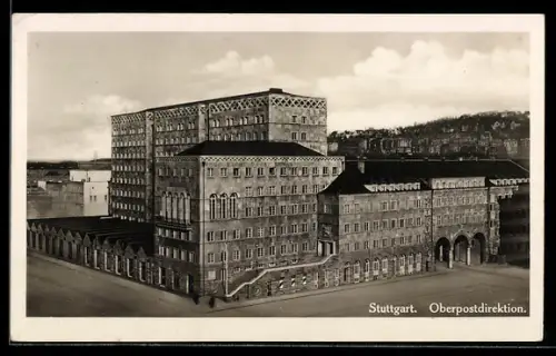 AK Stuttgart, an der Oberpostdirektion