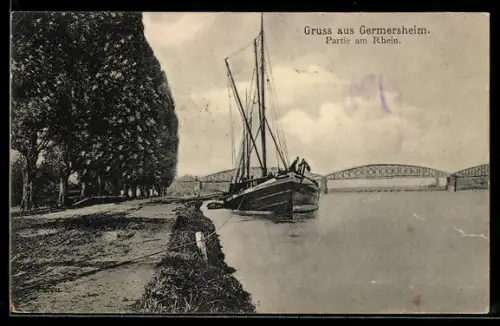AK Germersheim, Partie am Rhein