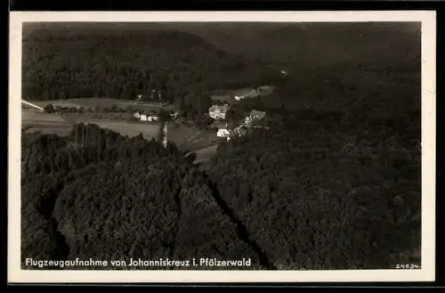 AK Johanniskreuz i. Pfälzerwald, Teilansicht, Fliegeraufnahme
