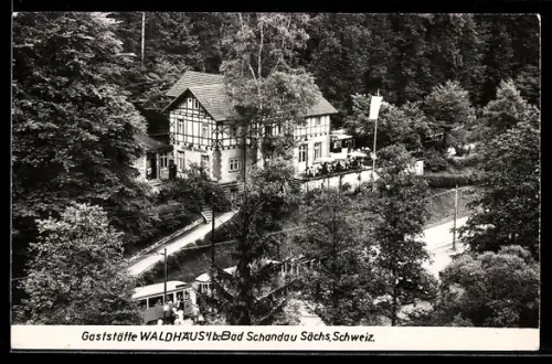 AK Bad Schandau /Sächs. Schweiz, Gaststätte Waldhäus`l