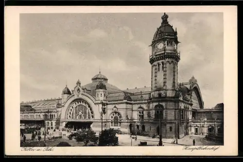 AK Köln a. Rh., Hauptbahnhof mit Strassenpartie