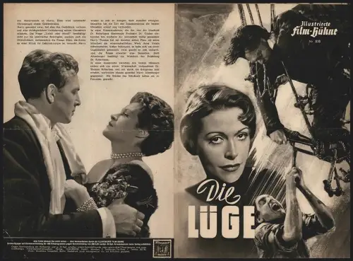 Filmprogramm IFB Nr. 838, Die Lüge, Otto Gebühr, Sybille Schmitz, Will Quadflieg, Regie: Gustav Fröhlich