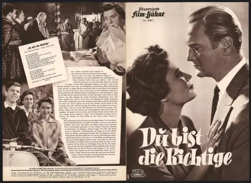 Filmprogramm IFB Nr. 2654, Du bist die Richtige, Curd Jürgens, Antje Weisgerber, Regie: Erich Engel