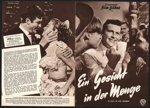 Filmprogramm IFB Nr. 3958, Ein Gesicht in der Menge, Andy Griffith, Patricia Neal, Regie: Elia Kazan