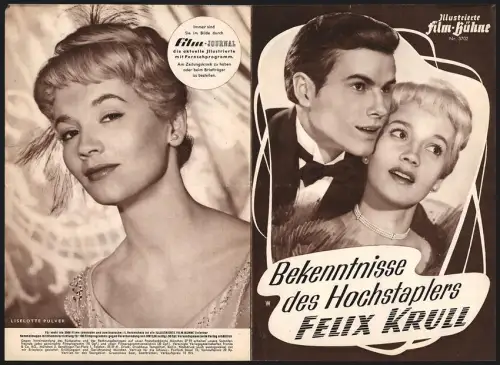 Filmprogramm IFB Nr. 3702, Bekenntnisse des Hochstaplers Felix Krull, Liselotte Pulver, H. Buchholz, Regie: K. Hoffmann
