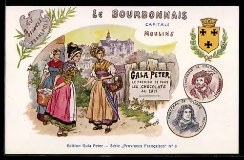 Künstler-AK Moulins, Les Bourbonnais, Gala Peter
