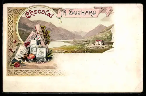 AK Chocolat Ph. Suchard, Berglandschaft, Kakao-Produkte