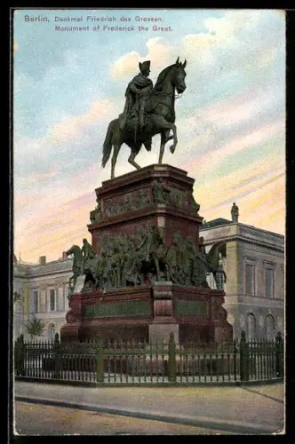 AK Berlin, Denkmal Friedrich des Grossen