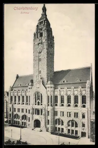 AK Berlin-Charlottenburg, Rathaus aus der Vogelschau