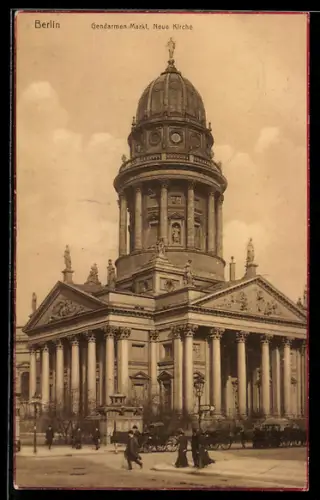 AK Berlin, Gendarmen-Markt mit Neuer Kirche