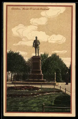 AK Berlin-Spandau, Kaiser-Friedrich-Denkmal