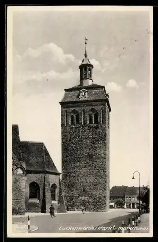 AK Luckenwalde, Am Markt mit Marktturm