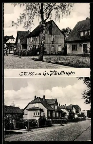 AK Gr. Häuslingen, Wohnhäuser und Strassenansicht