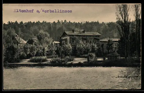 AK Altenhof a. Werbellinsee, Teilansicht des Ortes mit Grünanlagen