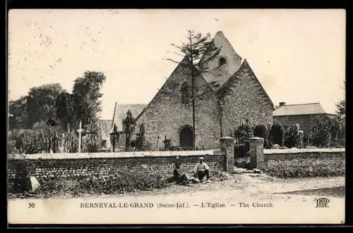 AK Berneval-le-Grand /Seine-Inf., L`Eglise