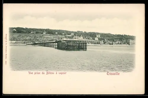 AK Trouville, Vue prise du Bâteau à vapeur