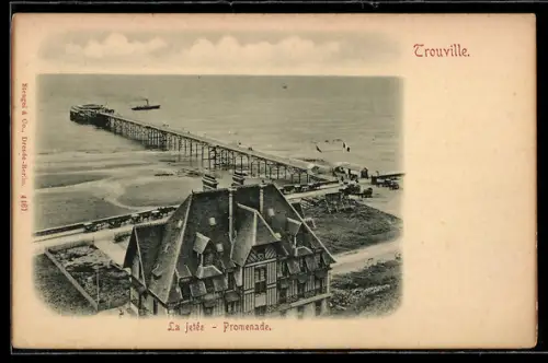 AK Trouville, La jetée, Promenade