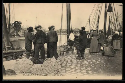 AK Boulogne-sur-Mer, Sur les Quais