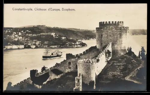 AK Constantinople, Châteaux d`Europe, Bosphore