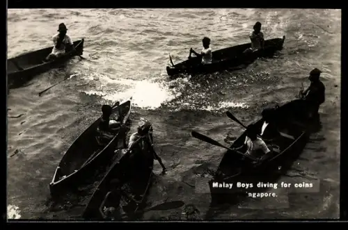 AK Singapore, Malay Boys diving for coins