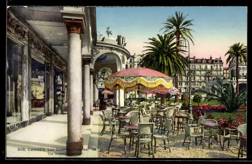 AK Cannes, Les Galeries Fleuries