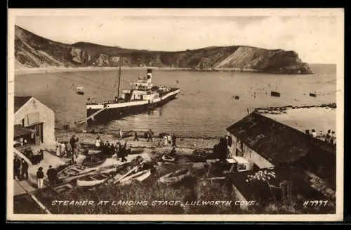AK Lulworth Cove, Steamer at Landing Stage