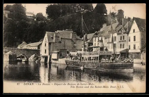 AK Dinan, La Rance, Départ du Bateau de Saint-Malo