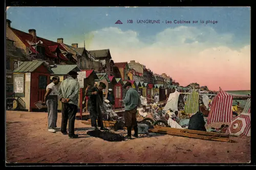 AK Langrune, Les Cabines sur la plage