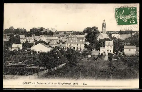 AK Vouvray /Indre-et-Loire, Vue générale, Sud