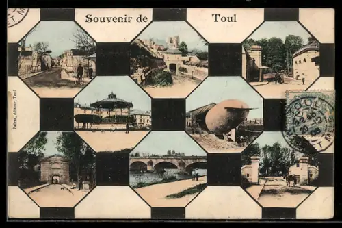 AK Toul, Panorama, Zeppelin