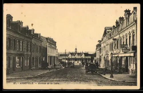 AK Abbeville, Avenue de la Gare