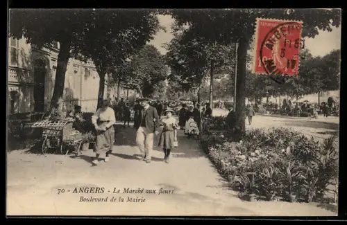 AK Angers, Le Marché aux fleurs, Boulevard de la Mairie