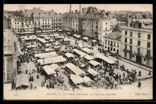 AK Dieppe, La Place Nationale un jour de marché