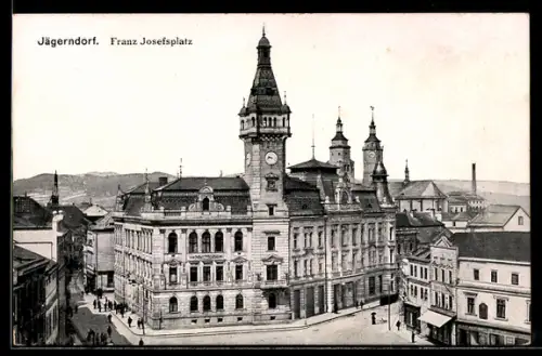 AK Jägerndorf, Partie am Franz Josefsplatz