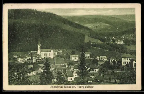 AK Josefstal-Maxdorf, Totalansicht aus der Vogelschau