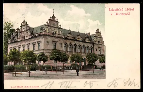 AK Lazne Belohrad, Hotel und Strassenpartie