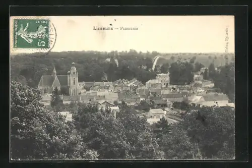 AK Limours, Panoramablick auf den Ort