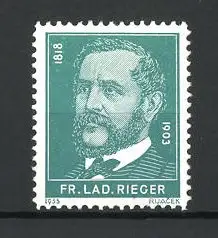 Reklamemarke Politiker Frantisek Ladislav Rieger im Portrait