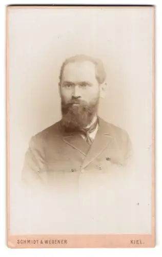 Fotografie Schmidt & Wegener, Kiel, Dänische-Str. 35, Porträt eines Herrn im Anzug