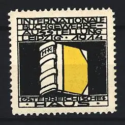 Reklamemarke Leipzig, Internationale Buchgewerbe-Ausstellung 1914, Buchsymbol
