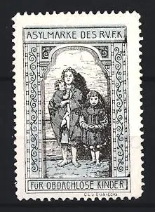 Reklamemarke Asylmarke des R.V.F.K., für Obdachlose Kinder