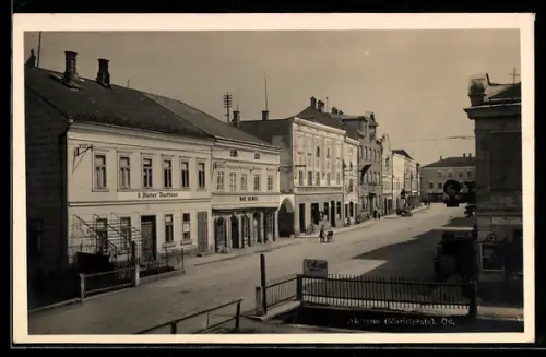 AK Altheim /Od., Marktplatz, Strassenansicht mit Geschäften