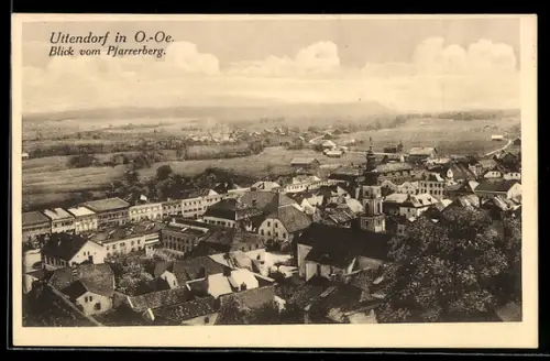 AK Uttendorf /O.-Oe., Ortsansicht vom Pfarrerberg