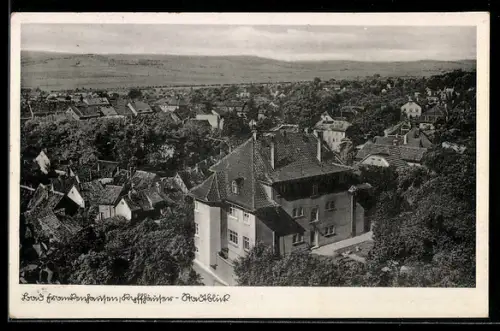 AK Bad Frankenhausen /Kyffhäuser, Totalansicht aus der Vogelschau