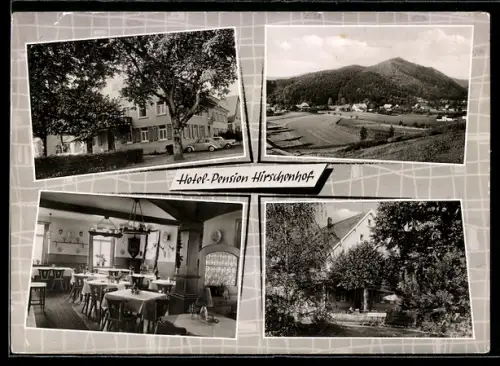 AK Buchenbach bei Freiburg, Hotel-Pension Hirschenhof, Innenansicht, Garten