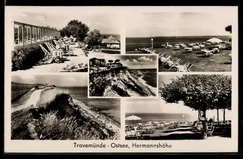 AK Travemünde, Restaurant und Café Hermannshöhe, Strand, Steilküste