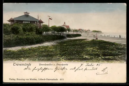 AK Travemünde, Strandpavillon und Strandpartie
