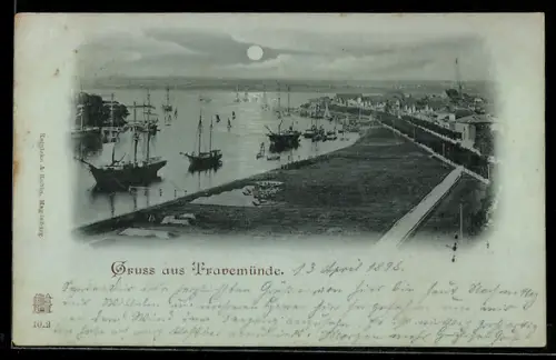 AK Travemünde, Ansicht des Hafens