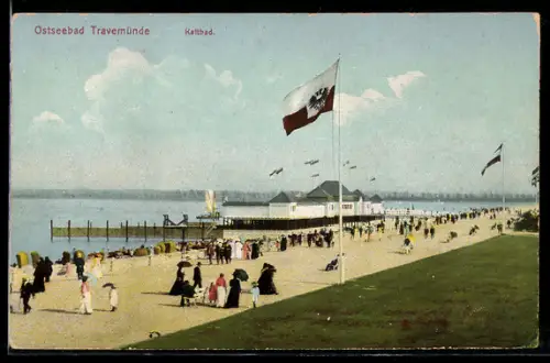AK Ostseebad Travemünde, Kaltbad mit Strand