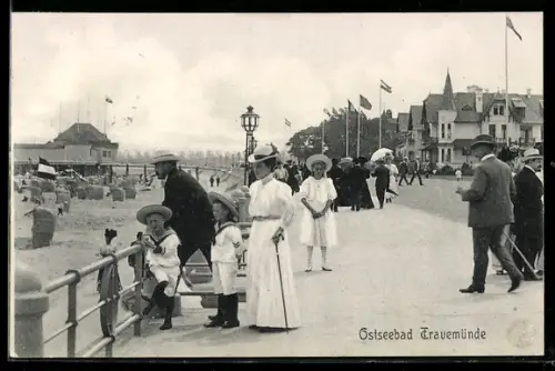 AK Travemünde, Ostseebad, Strandpromenade